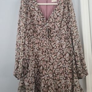 Floral Long Sleeve Dress